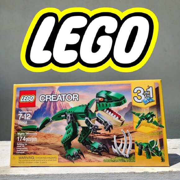 NEW LEGO Creator 3-in-1 Lego Dinosaurs 31058 T Rex, Triceratops, Pterodactyl T-R - Picture 1 of 11